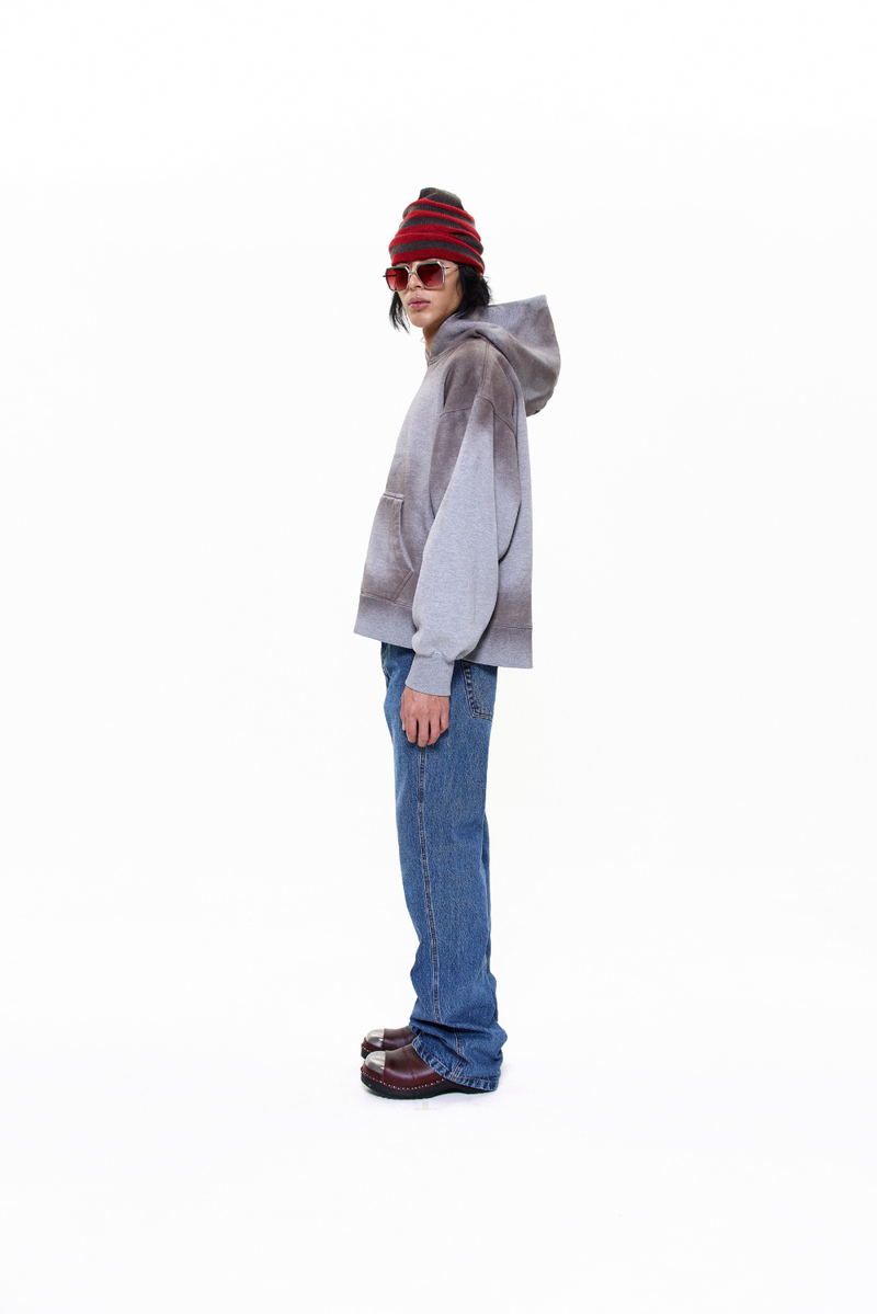 "SAM" LOGO DIRTY HOOD GREY MARL
