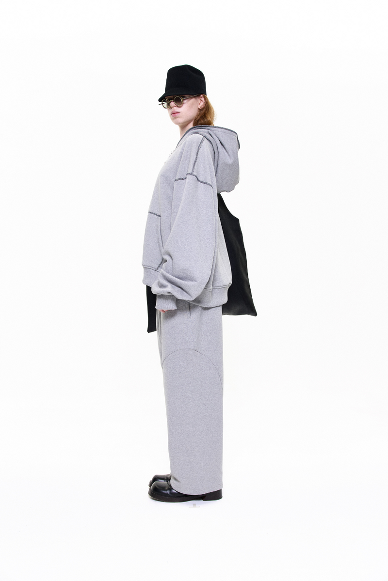 "ASTER" FRENCH TERRY TRACK PANT GREY MARL