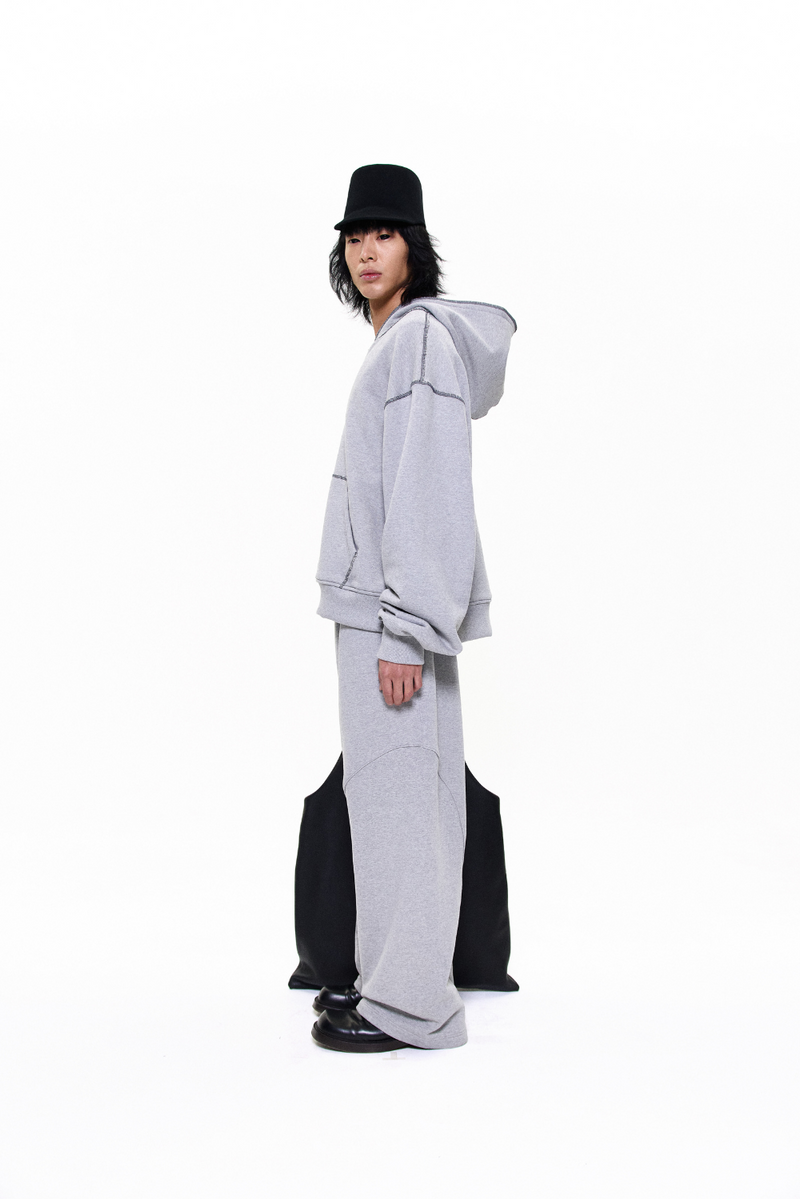 "ASTER" FRENCH TERRY TRACK PANT GREY MARL