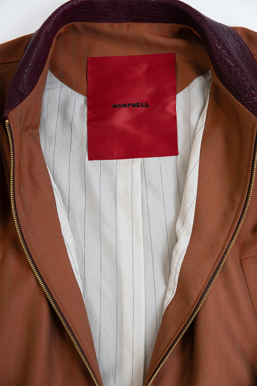 "CLIFF" Workers jacket with leather collar