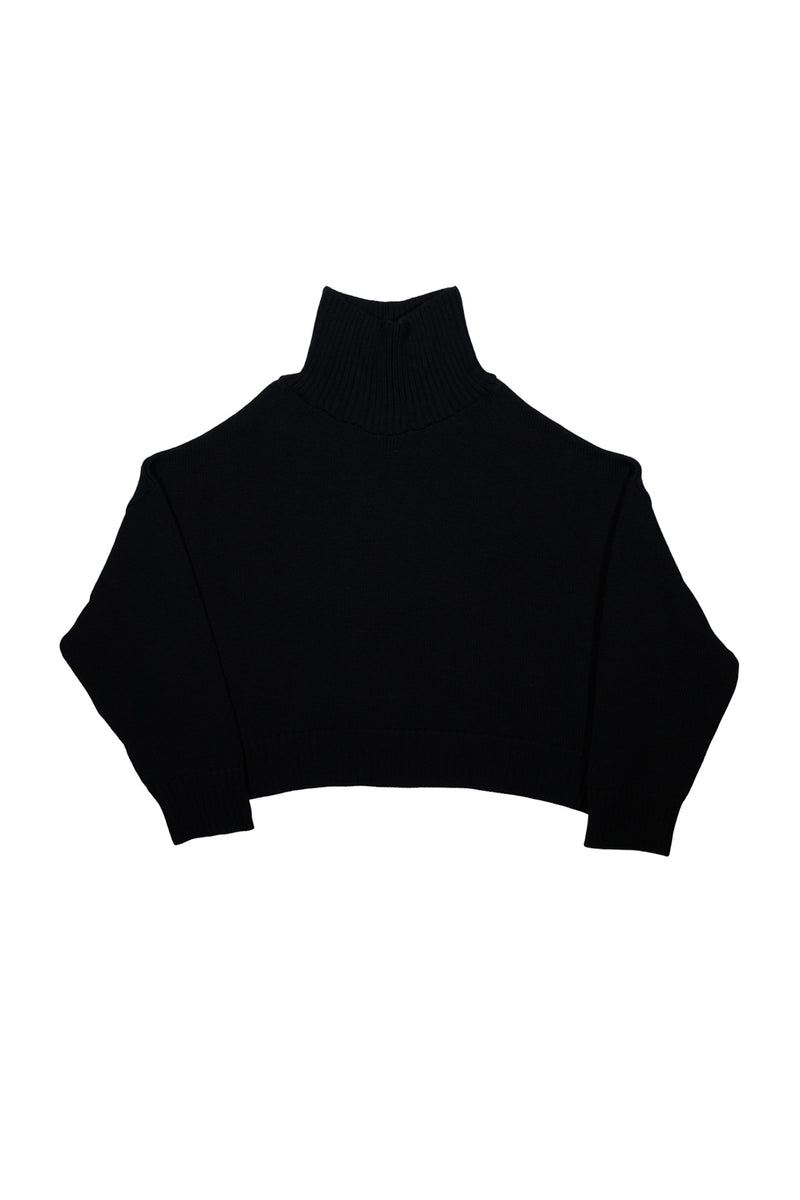 "MO" OVERSIZED MERINO WOOL KNITTED JUMPER MIDNIGHT