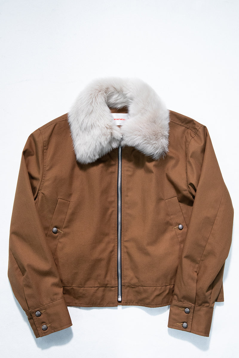 "JUNO" fur collar jacket