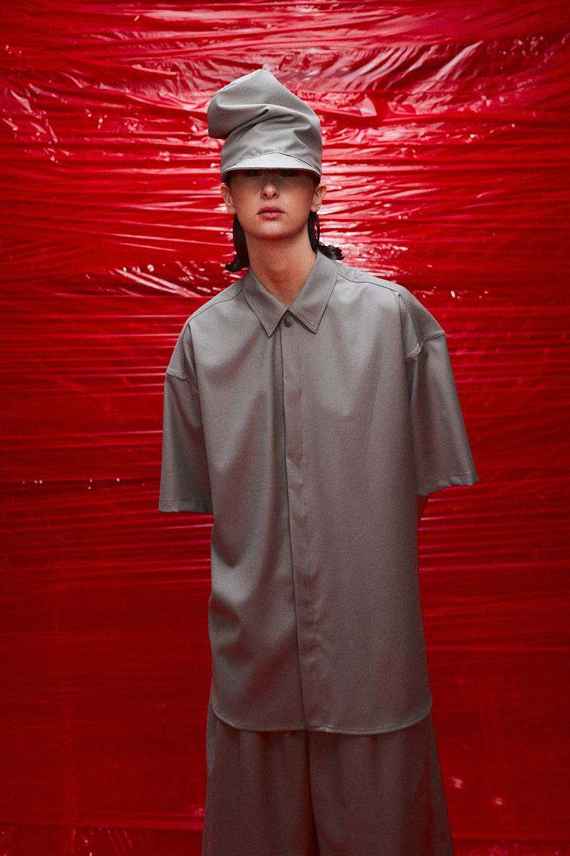 "Keiko" button up shirt short sleeve sand