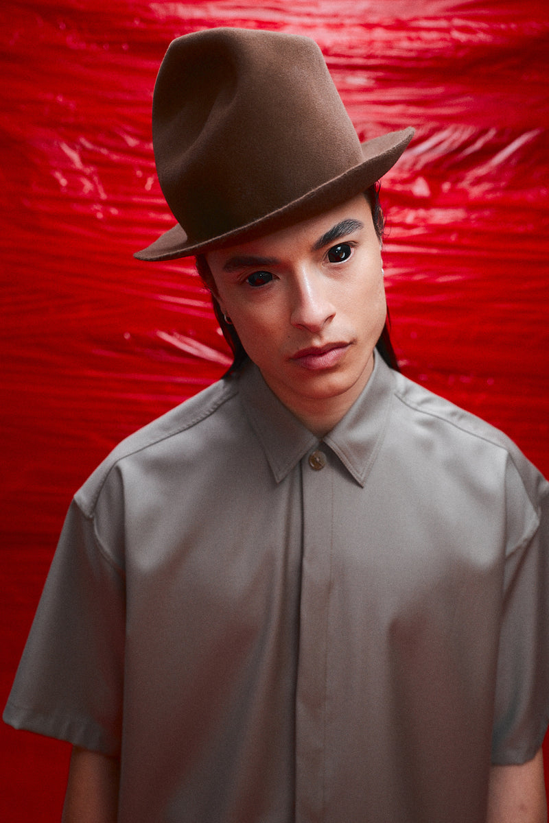 "koda" rabbit fur hat brown