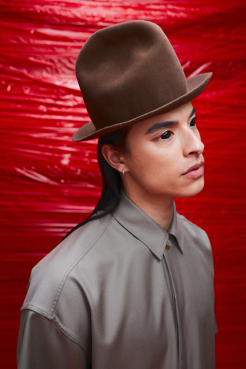 "koda" rabbit fur hat brown