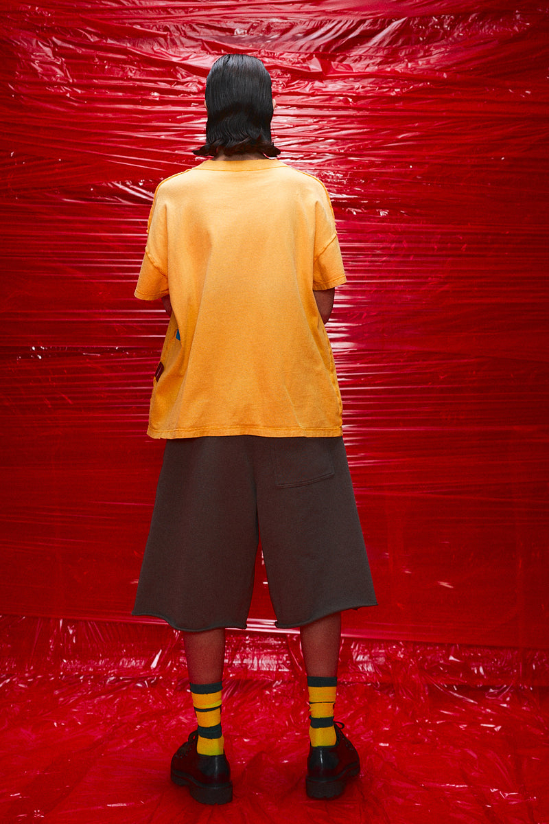 "Yuki" wide terry short chocolate