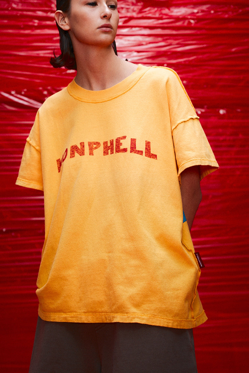 "ruki" T-shirt yellow logo