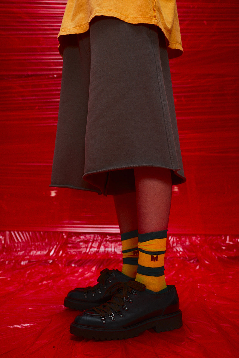 "Otis" full length striped sock Green/Yellow