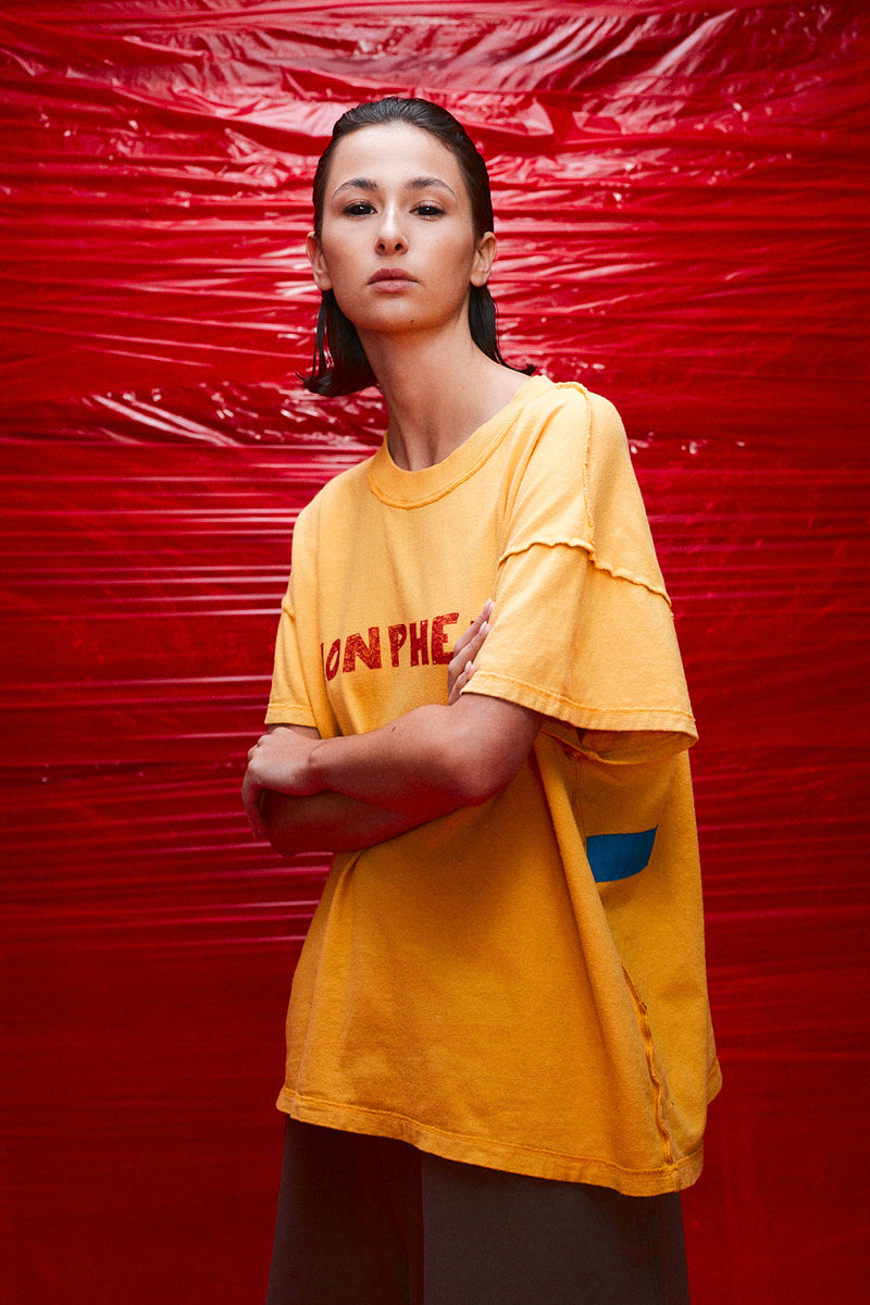 "ruki" T-shirt yellow logo