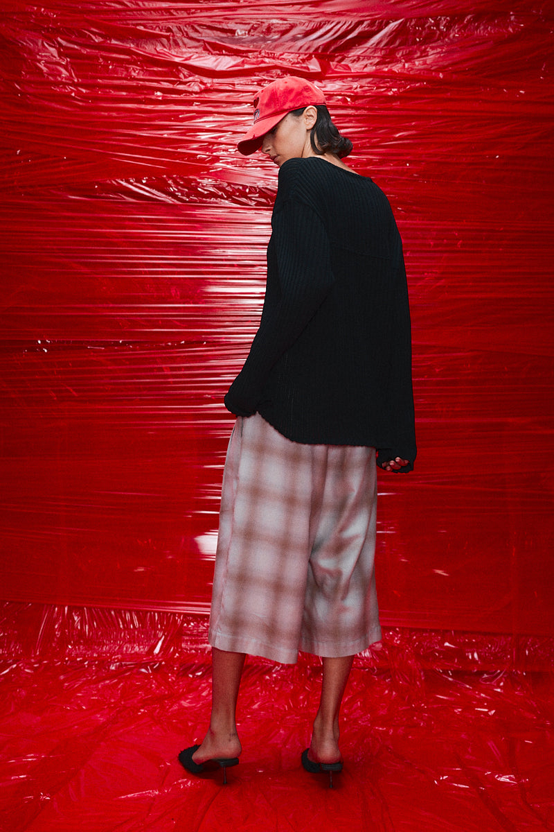 "Bermudas" 3/4 short Cotton plaid check light