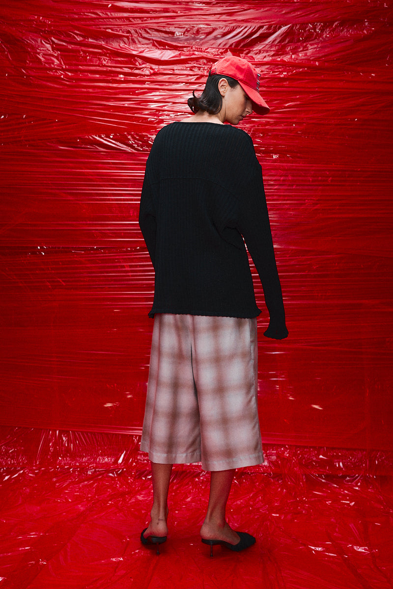 "Bermudas" 3/4 short Cotton plaid check light