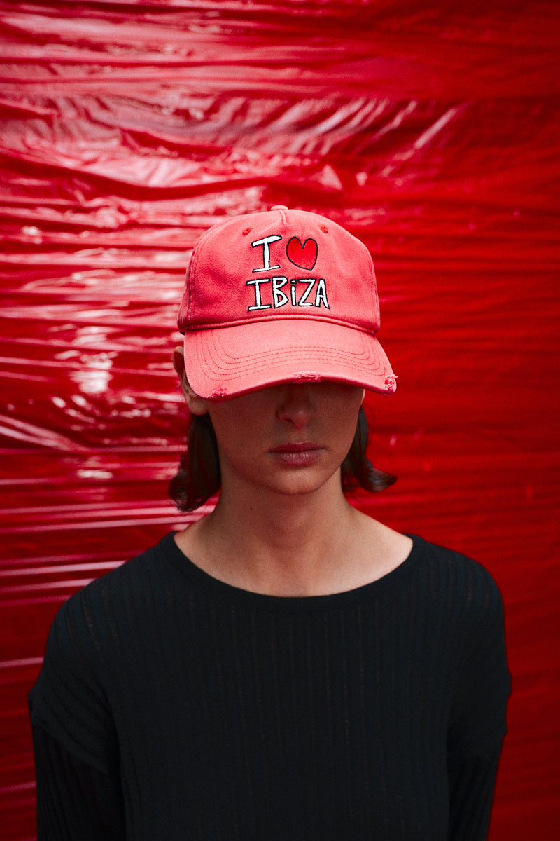 "I love Ibiza" hat red