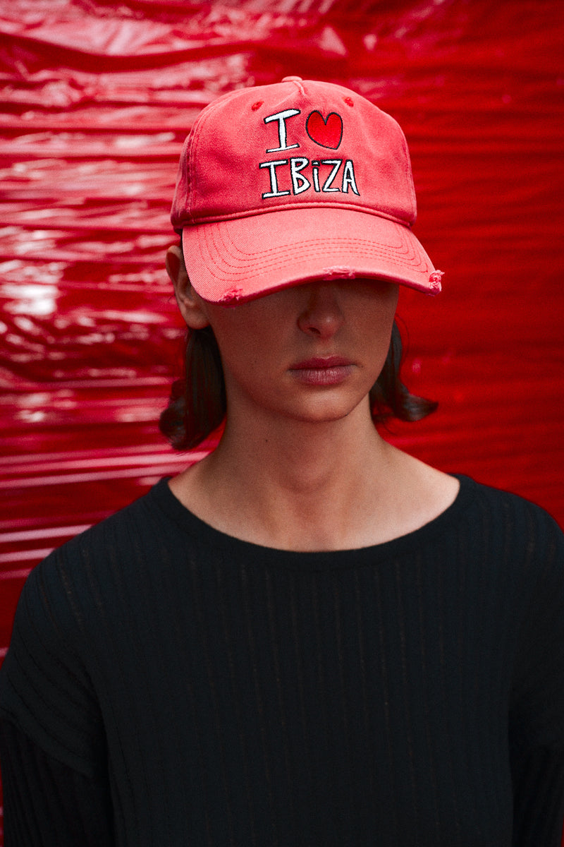 "I love Ibiza" hat red
