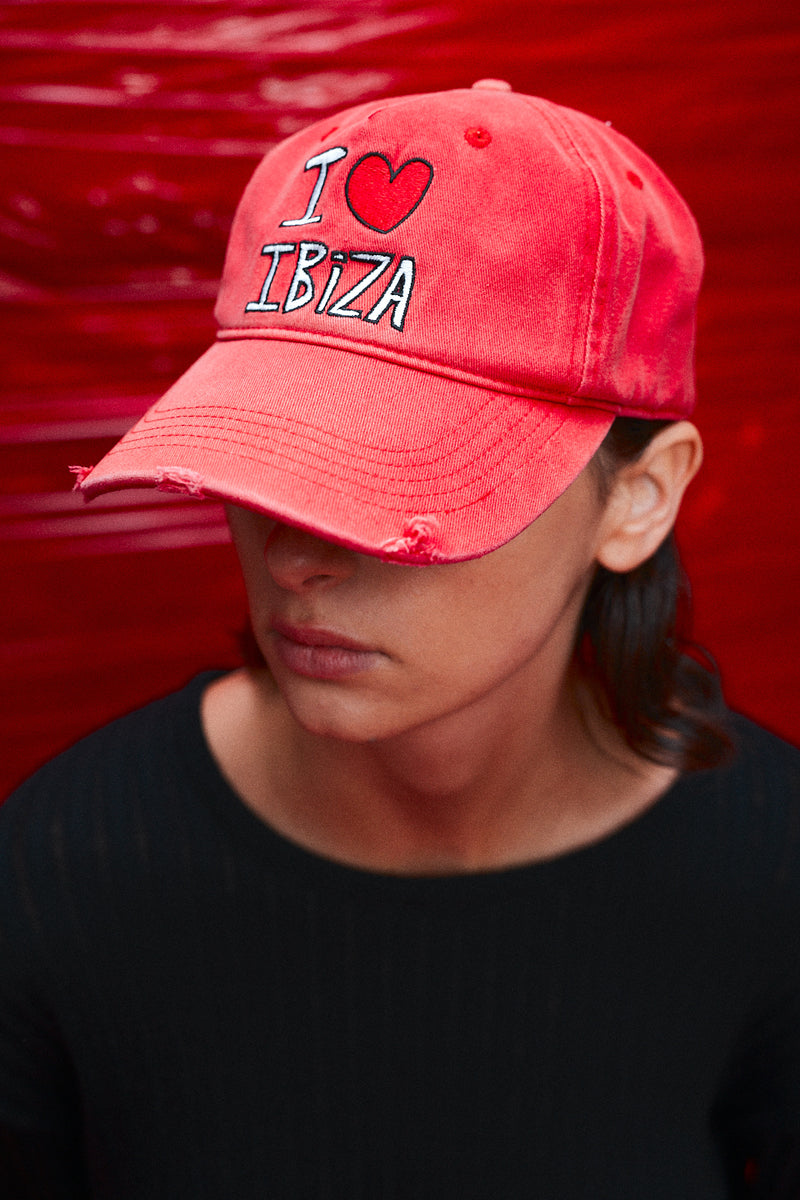 "I love Ibiza" hat red