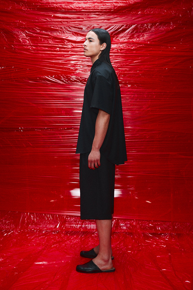 "Bermudas" Wool 3/4 shorts Midnight