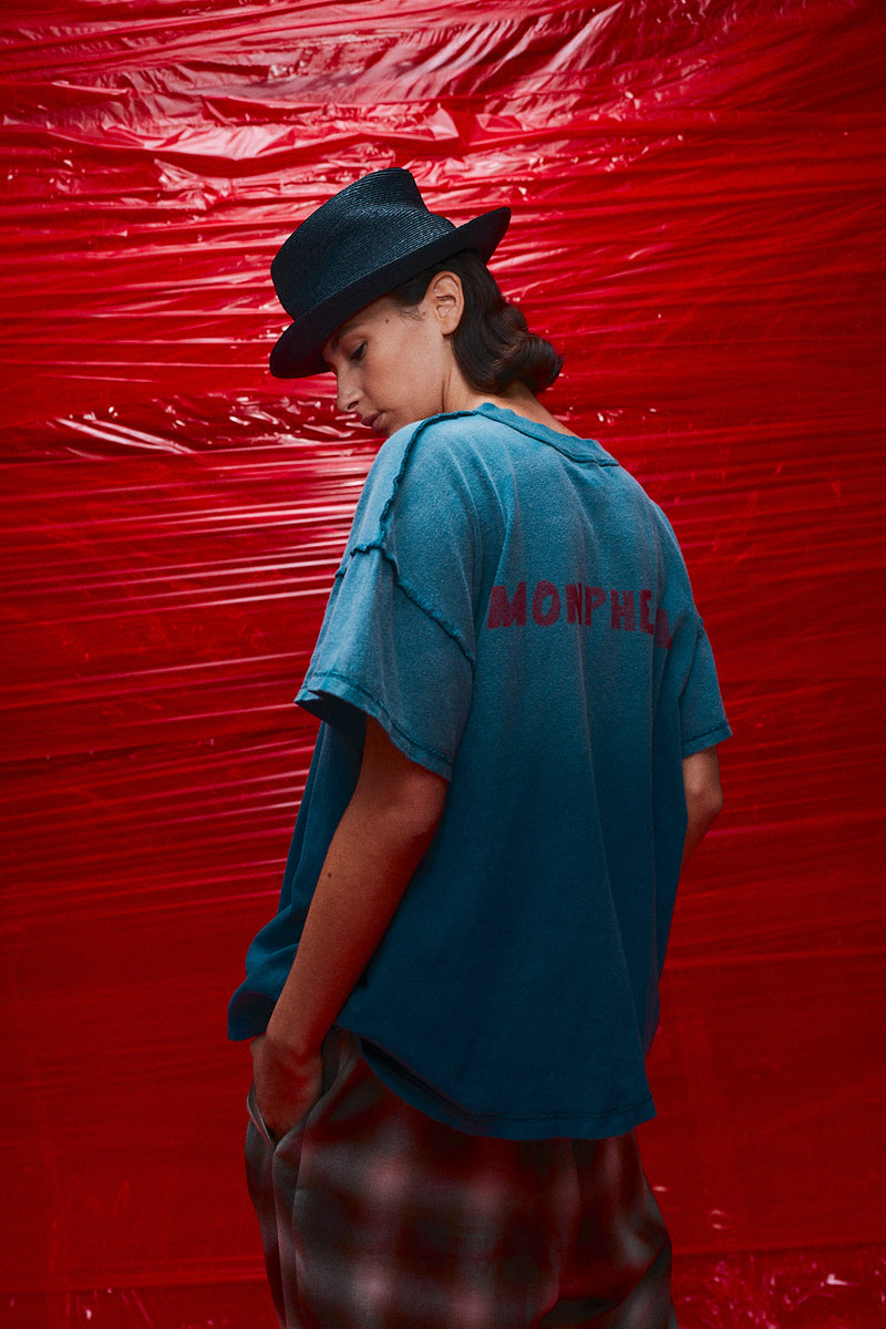"Abe" straw hat dark navy
