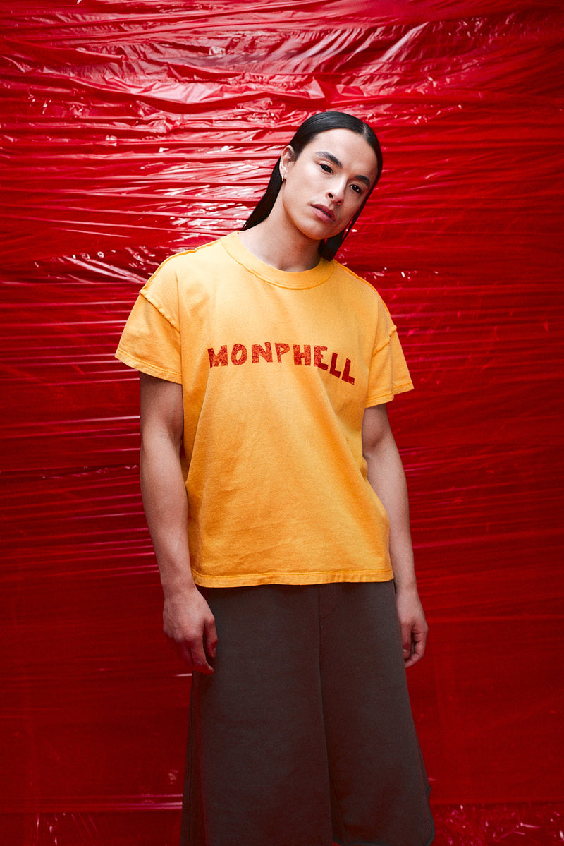 "ruki" T-shirt yellow logo