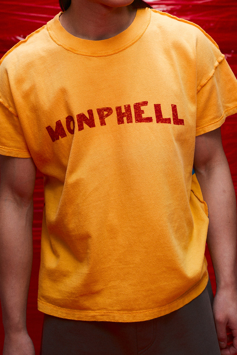 "ruki" T-shirt yellow logo