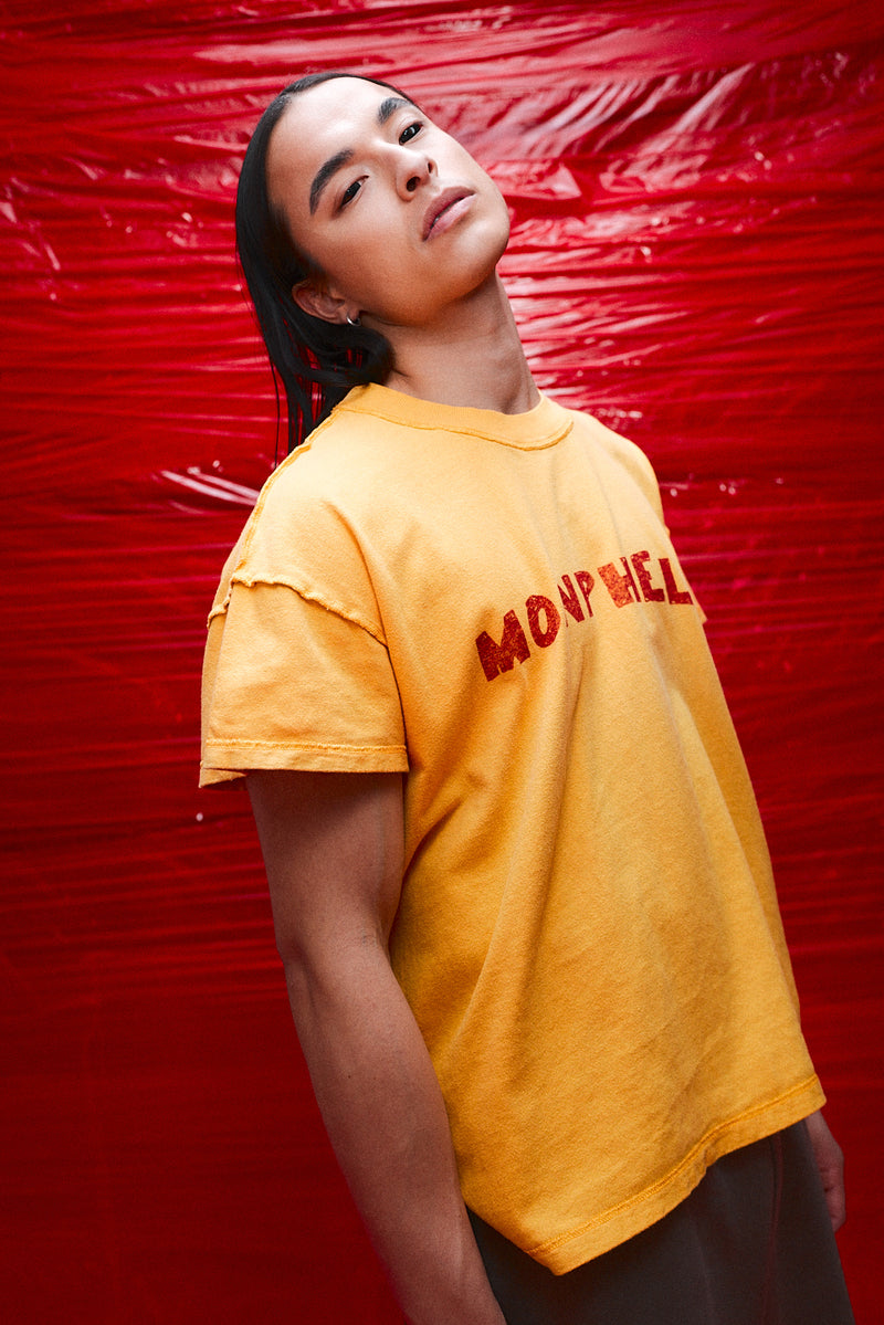 "ruki" T-shirt yellow logo