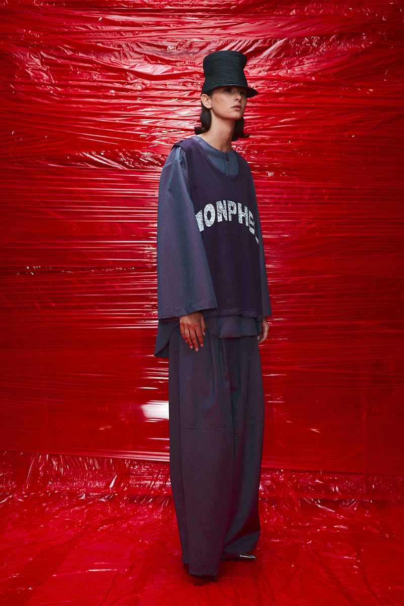 "Muggsy" Mesh singlet purple/black