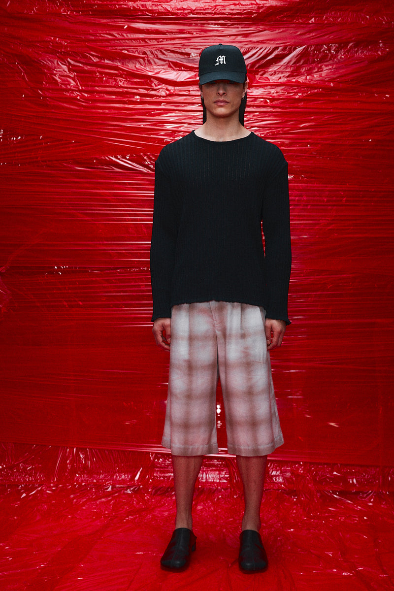 "Bermudas" 3/4 short Cotton plaid check light