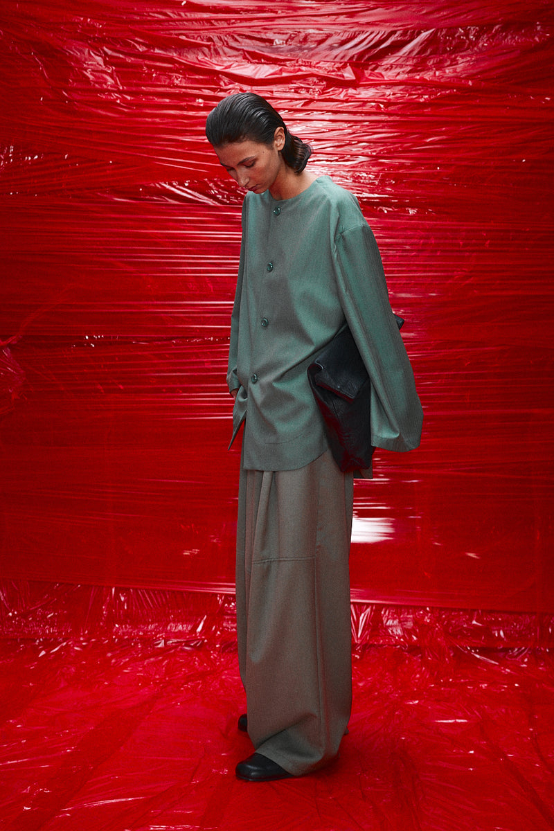 "Nino" Oversized trouser Herringbone shamrock