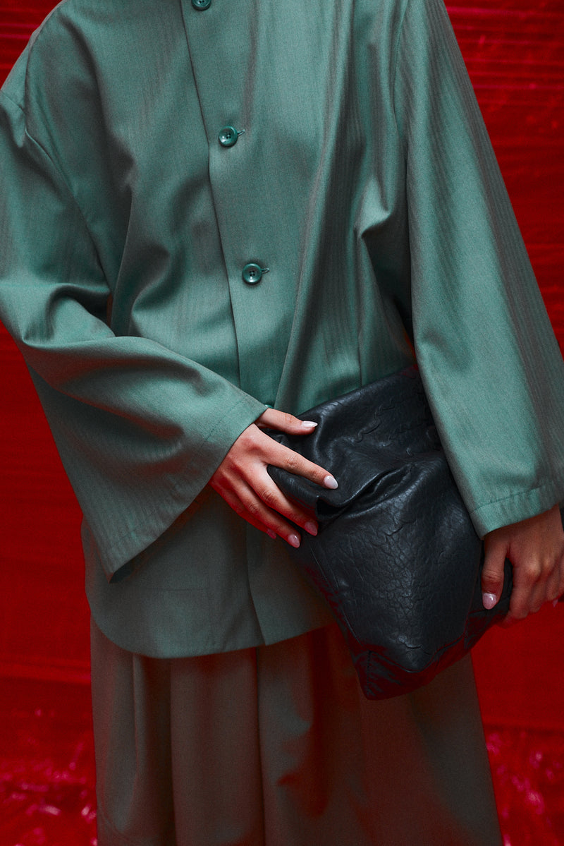"Yoki" button up shirt sage green