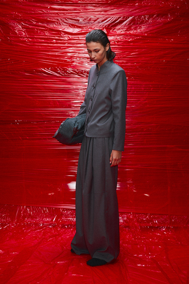 "Nino" Oversized trouser wool brown