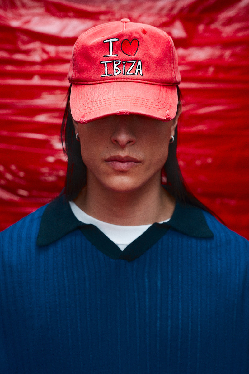 "I love Ibiza" hat red
