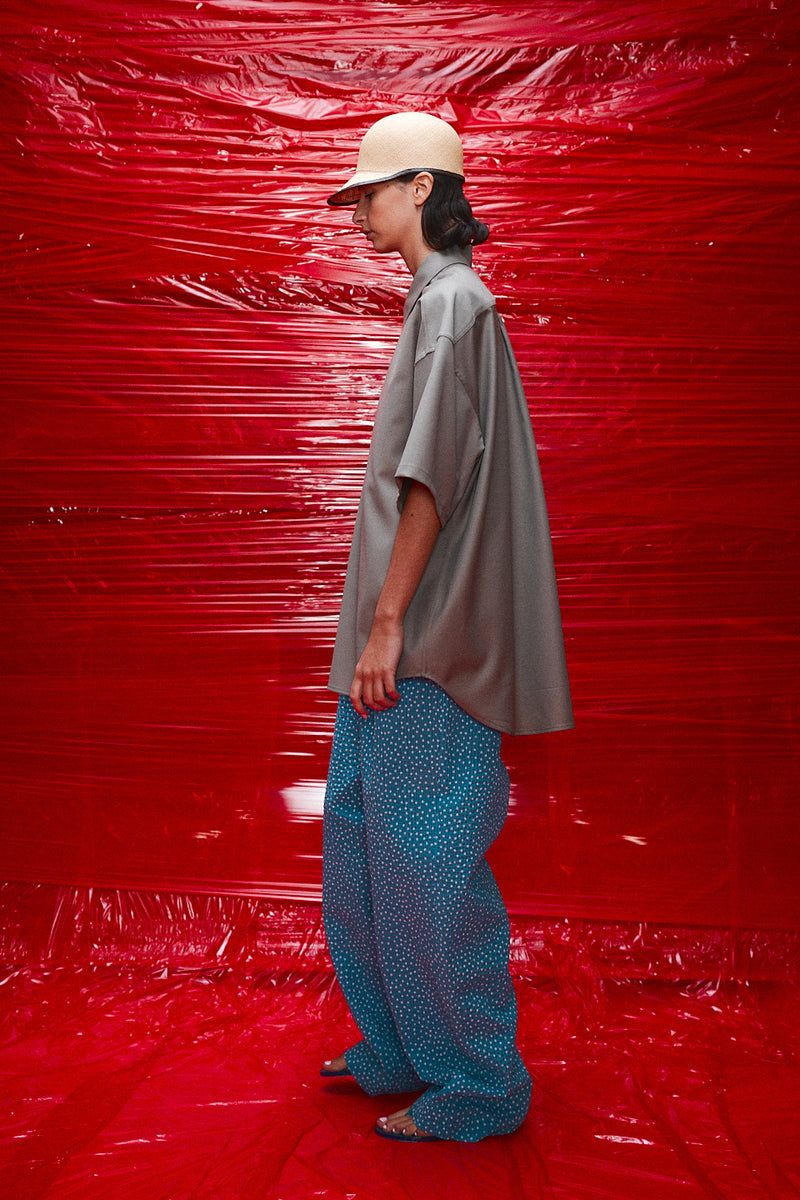 "Georgio" Cotton blue polka