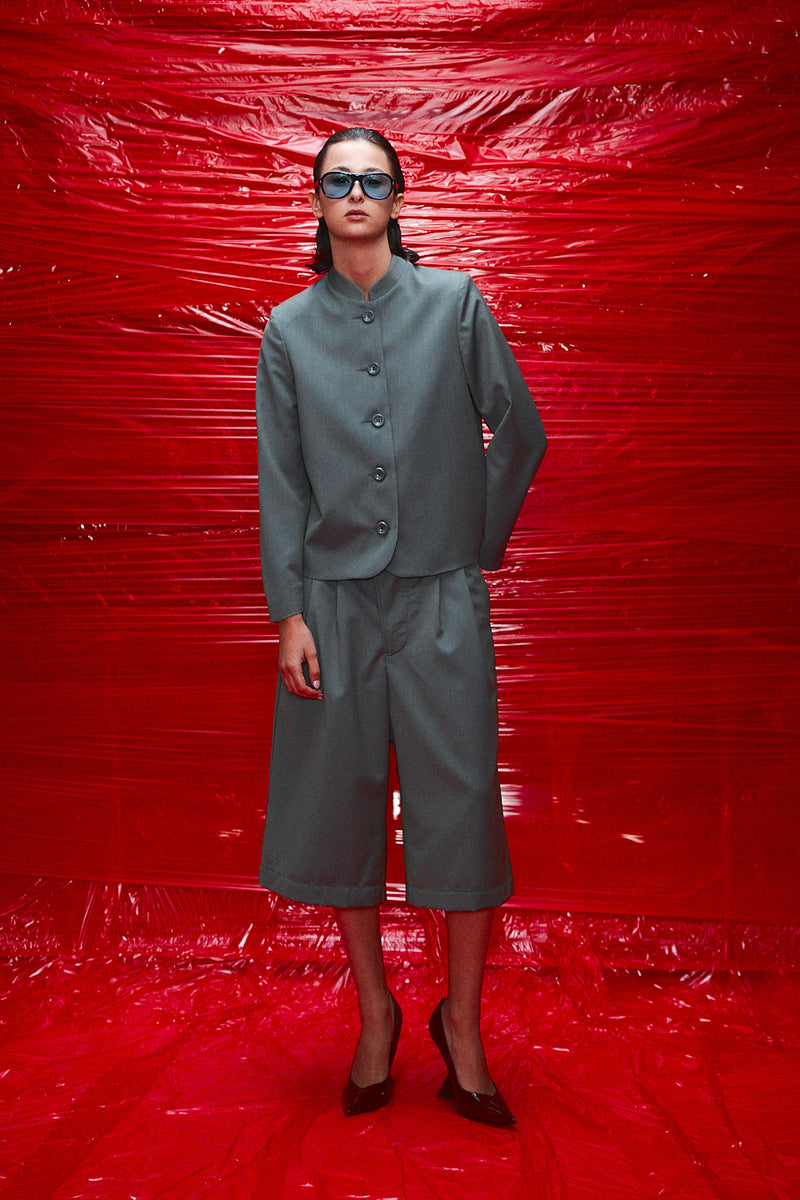 "Bermudas" Wool 3/4 shorts Marine blue