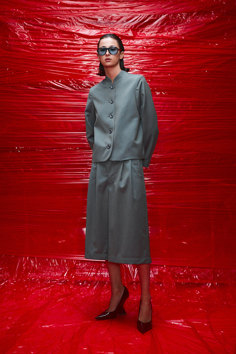 "Bermudas" Wool 3/4 shorts Marine blue