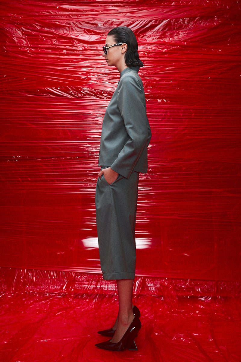 "Bermudas" Wool 3/4 shorts Marine blue