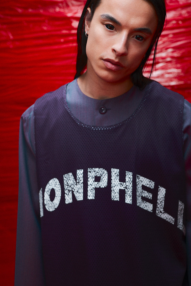 "Muggsy" Mesh singlet purple/black