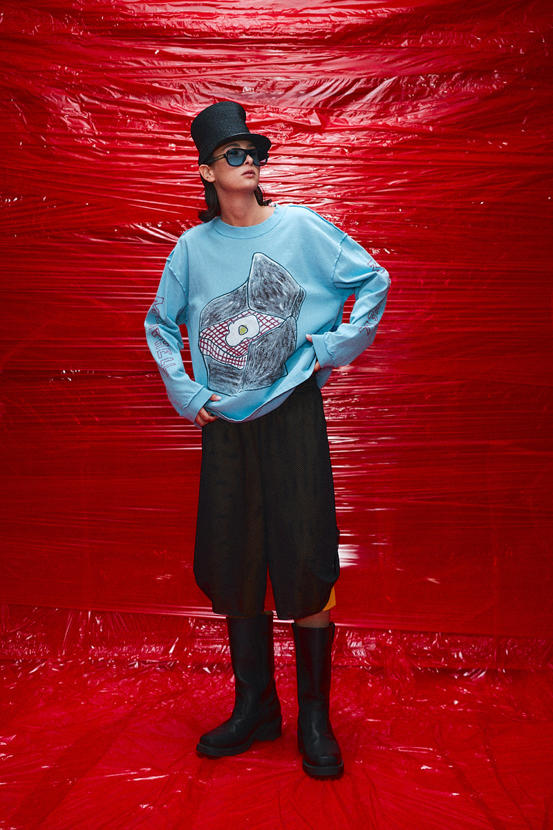 "Sunday morning" Longsleeve T-shirt blue