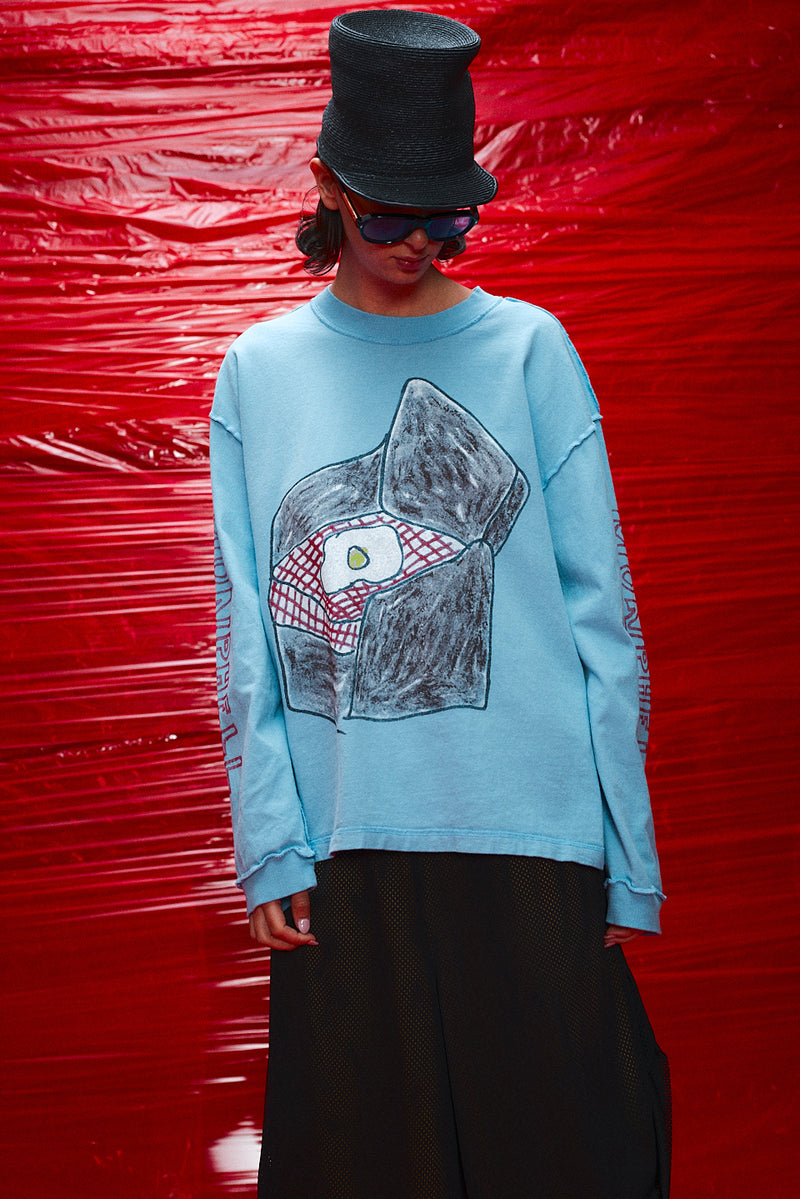 "Sunday morning" Longsleeve T-shirt blue