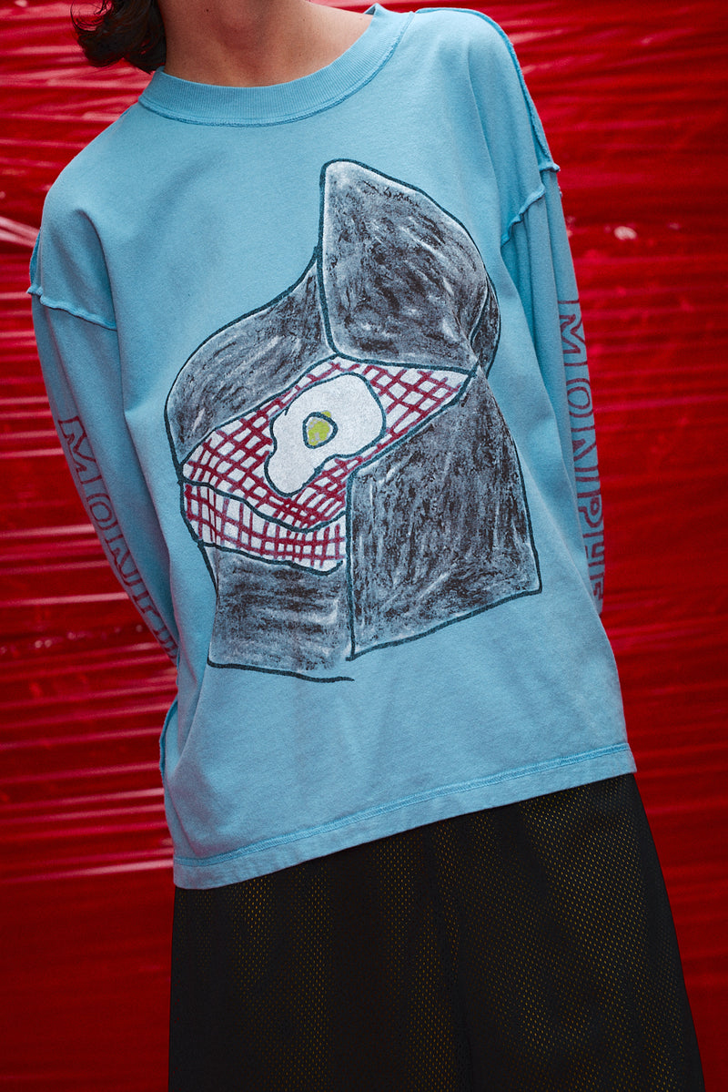 "Sunday morning" Longsleeve T-shirt blue