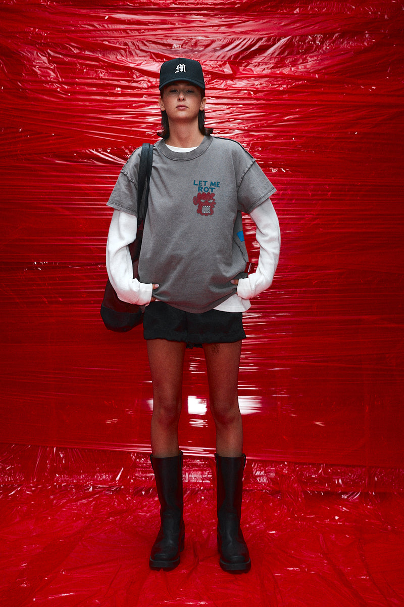 "Let me rot" T-shirt brushed metal