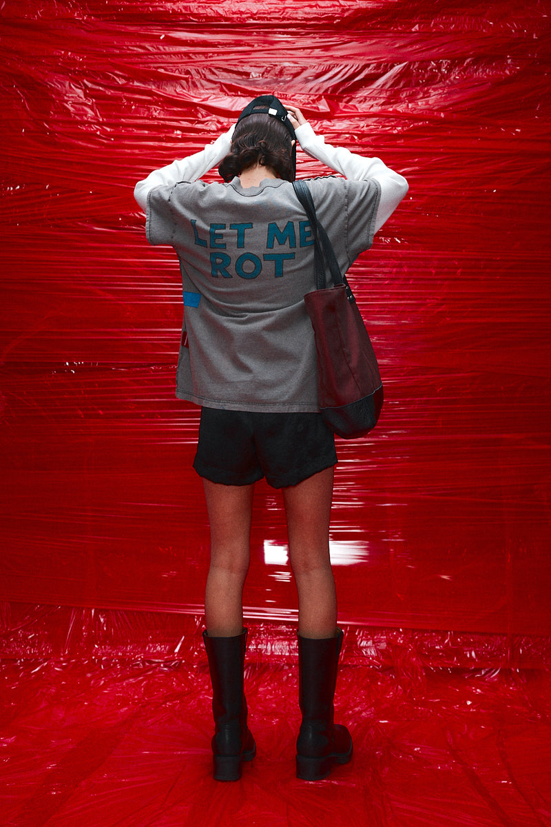 "Let me rot" T-shirt brushed metal