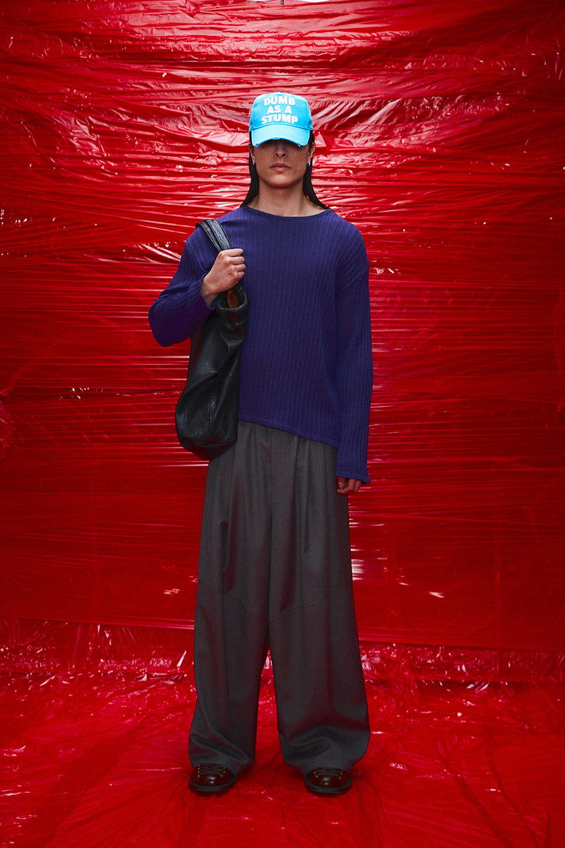 "Loui" Merino wool long sleeve knit purple