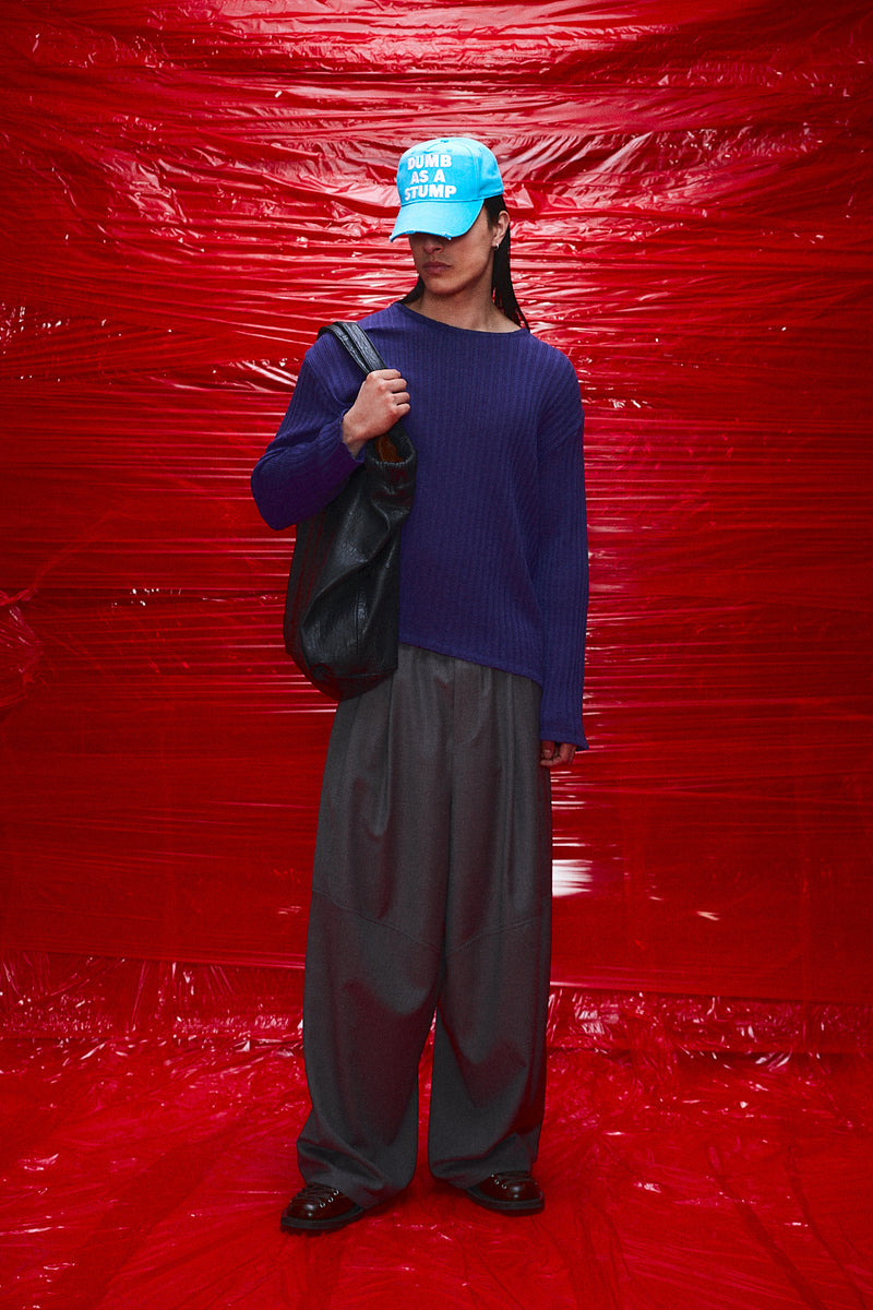 "Nino" Oversized trouser wool brown