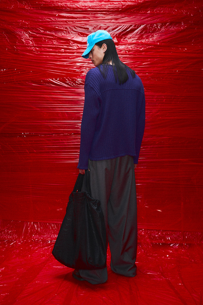 "Loui" Merino wool long sleeve knit purple