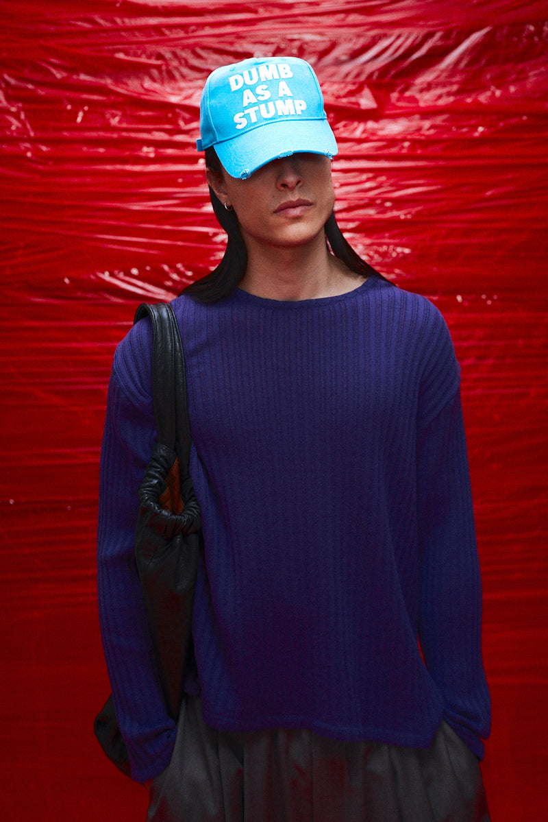 "Loui" Merino wool long sleeve knit purple