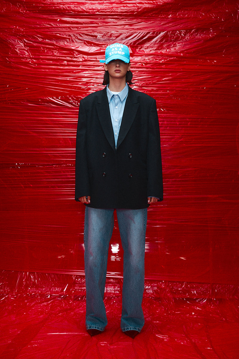 "JIMMY" TAILORED DOUBLE BREASTED BLAZER BLACK