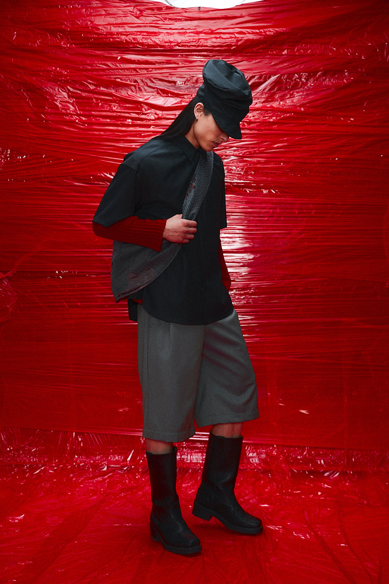 "Bermudas" Wool 3/4 shorts Marine blue