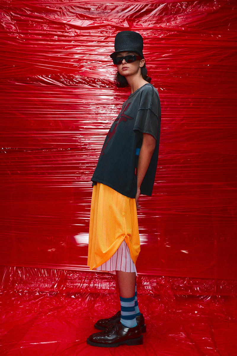 "paris" 3/4 Basketball mesh short yellow