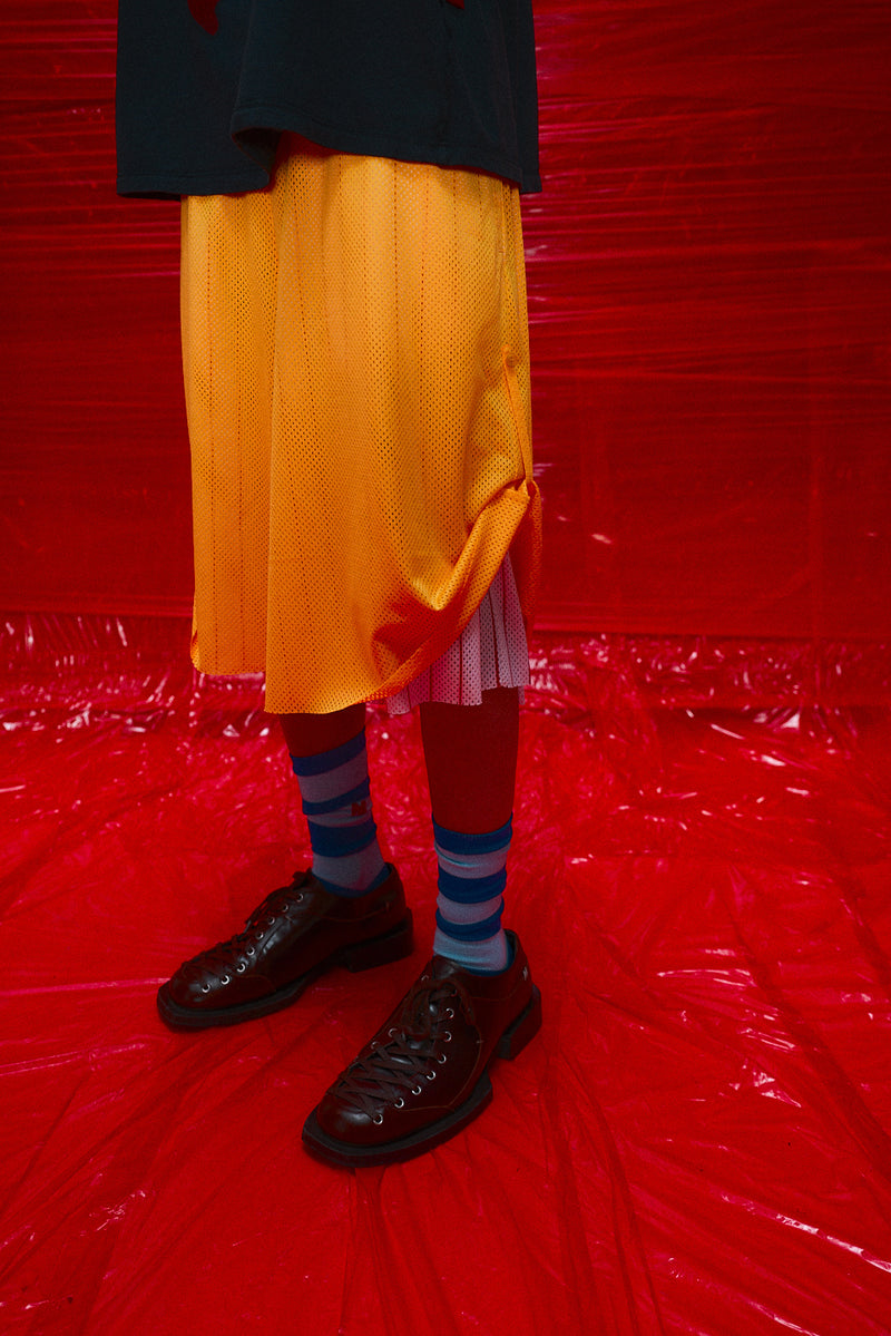 "paris" 3/4 Basketball mesh short yellow