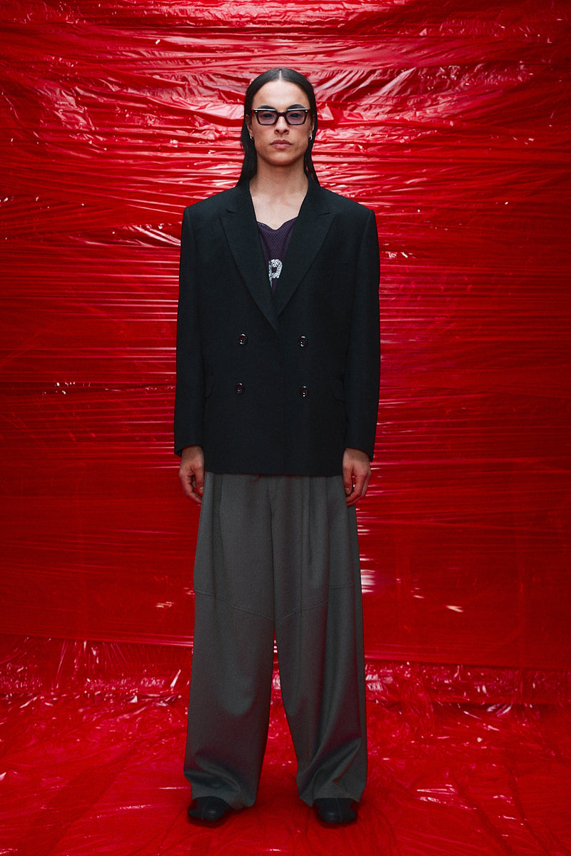 "JIMMY" TAILORED DOUBLE BREASTED BLAZER BLACK