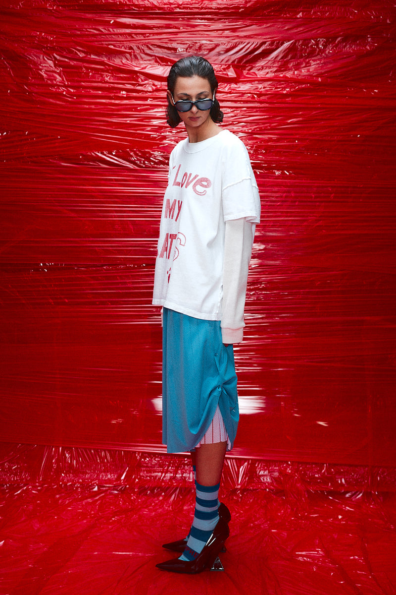 "paris" 3/4 Basketball mesh short sky blue