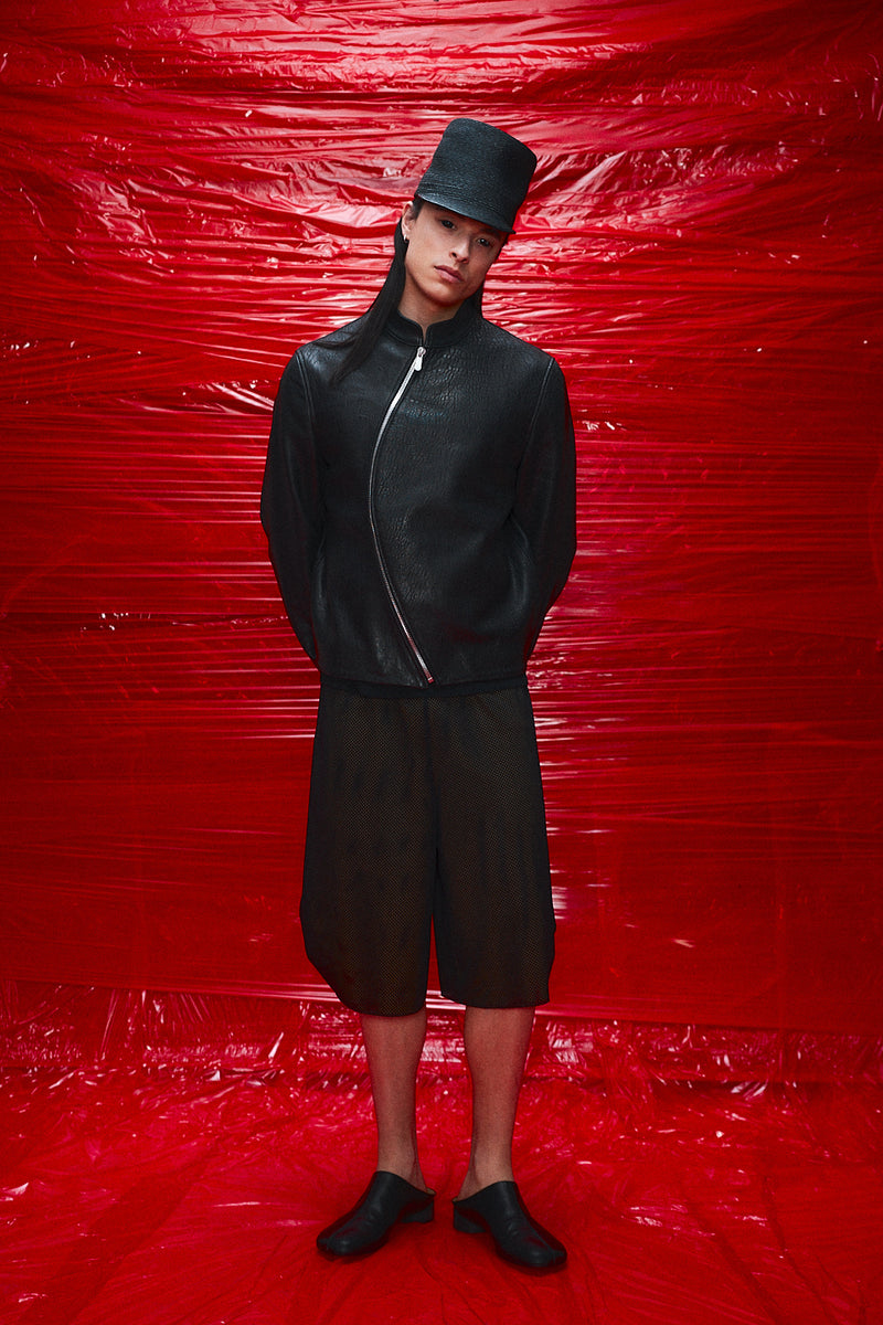 "paris" 3/4 Basketball mesh short black